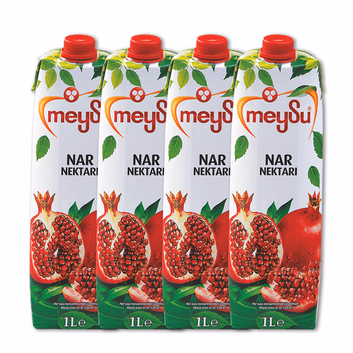 梅苏土耳其原装进口石榴汁果汁饮料1L*4瓶 果蔬汁聚餐 下午茶休闲饮品