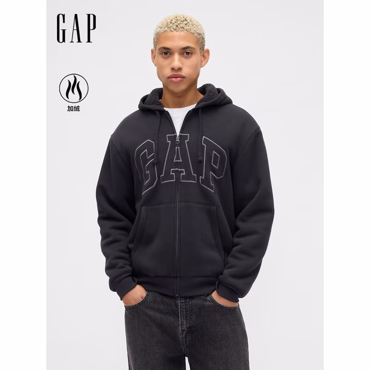 Gap 盖璞 25年秋季款 仿羊羔绒 男式宽松连帽卫衣外套 789781 双重优惠折后¥131 Gap 盖璞 25年秋季款 仿羊羔绒 男式宽松连帽卫衣外套 789781 双重优惠折后¥131