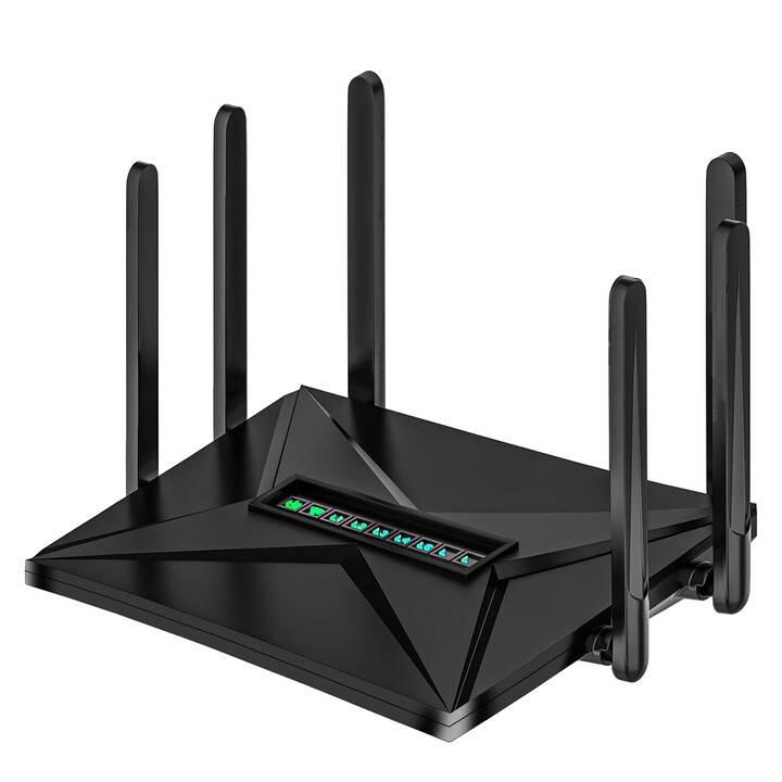 NBKEY2025新款wifi6无线路由器千兆大户型mesh组网路由器六天线四核家用公司网吧用电竞游戏加速穿墙王 刀锋六天线【全千兆5G双频】1800M