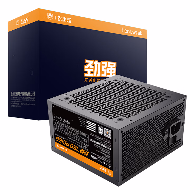 大水牛（BUBALUS）额定750W 劲强750台式电脑主机电源(支持5070显卡/原生PCIE5.1/主动式PFC/多重保护/镀锡铜蟒纹线)