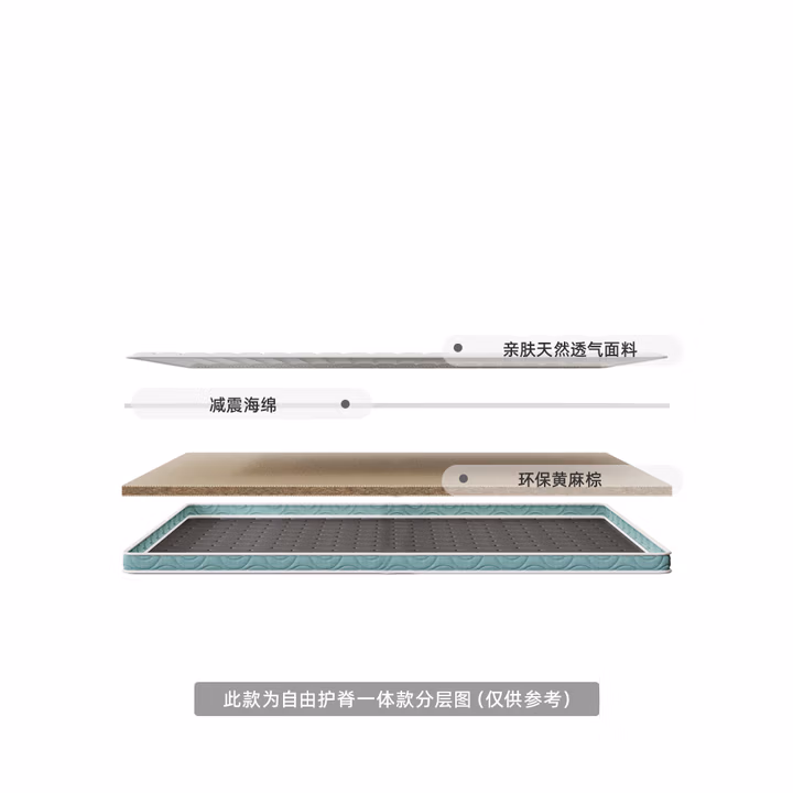 甜秘密（SweetNight）自由护脊 榻榻米床垫天然黄麻棕护脊硬垫可拆洗1.2*2米适中偏硬
