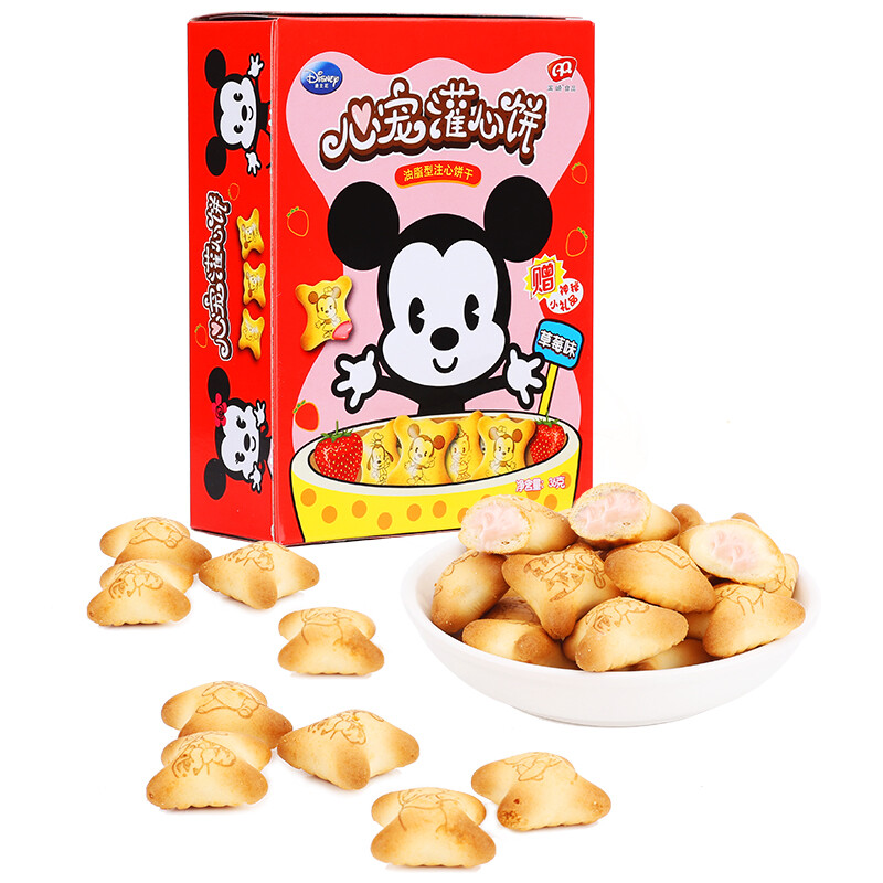 滨崎 迪士尼 心宠灌心饼 草莓味 36g/盒