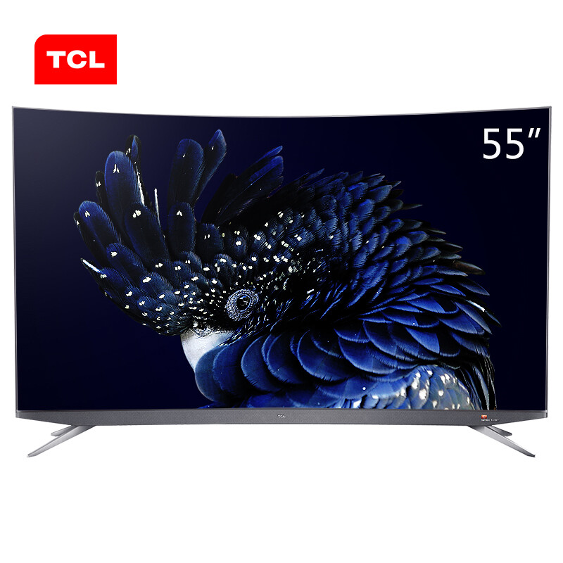 tcl 55q960c 55英寸34核原色量子点 人工智能hdr超薄4k曲面电视(深空