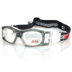 邦士度篮球眼镜 足球运动 护目镜框架BL023 可配近视 经典灰框（平光镜片）