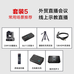 圆刚（AVerMedia） CAM100直播摄像头 抖音直播设备全套 外贸直播带货会议访谈专业直播间 访谈套装BU113+摄像头+AS311+支架+线