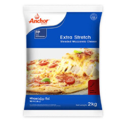 安佳（Anchor）新西兰进口动物性马苏里拉奶酪拉丝芝士碎披萨专用2kg焗饭家用