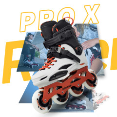 RollerbladeROLLERBLADE轮滑鞋成人专业FSK溜冰鞋PROX系列旱冰鞋 灰白 40.5
