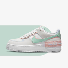 NIKE耐克AF1 Shadow空军一号马卡龙 白绿粉 女款休闲板鞋 CI0919-117 35.5