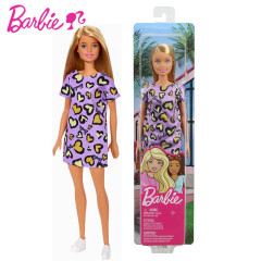Barbie芭比娃娃套装大礼盒洋娃娃小女孩公主玩具古装衣服梦幻美人鱼玩具礼物 金发紫裙少女GHW49