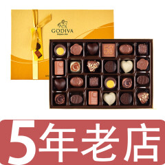 歌帝梵（Godiva）进口歌帝梵巧克力礼盒金装巧克力歌帝梵黑巧牛奶巧礼盒情人节礼物 金装25颗 礼盒装 258g