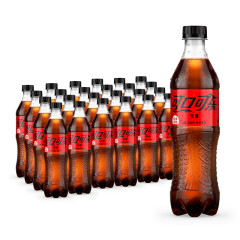 可口可乐 零度 无糖零卡 汽水 含汽饮料 500ml*24瓶 整箱装 可口可乐公司出品 新老包装随机发货