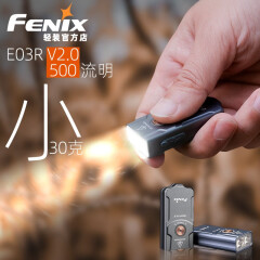 FENIX菲尼克.斯E03R V2.0迷你手电筒户外家用双光源强光钥匙扣便捷充电 E03R V2.0（含usb-c线）枪灰色