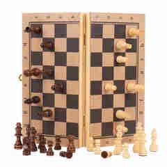三格田磁性国际象棋套装折叠棋盘初学者儿童大号黑白色棋子实木棋盘棋子 （磁性）国际象棋（黑白格29CM）入门说明