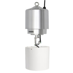 腾斯凯 高铁站仓库体育馆LED明装筒灯工厂灯穹顶灯具升降器15米20米30米 银白色 15米升降机含80W灯一个