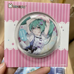 萌羽初音未来马口铁纪念徽章miku吧唧徽章 独家定制 花之语 58MM徽章