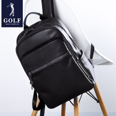 高尔夫（GOLF）GOLF多功能可装15.6英寸笔记本电脑包防泼水休闲双肩背包多隔层商 黑色