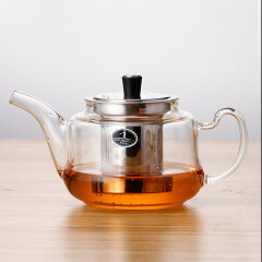 泰和盛茶壶加厚耐热玻璃壶耐高温壶不锈钢过滤茶具家用功夫泡茶壶 THH-TD1000