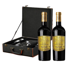 拉图雷蒙城堡法国原瓶进口AOP红酒 拉图雷蒙城堡赛勒干红葡萄 酒精度14%vol 双支礼盒带酒杯