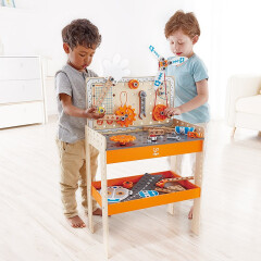 Hape科学实验台steam玩具物理发明家工作盒3-6岁儿童礼物男女小孩早教益智 E3027超能物理试验台