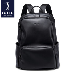 高尔夫（GOLF）GOLF男士双肩背包可装14英寸笔记本电脑包轻便防泼水大容量学生书 黑色