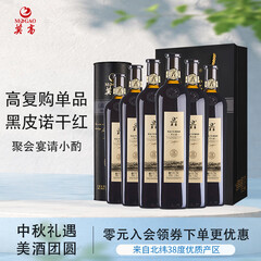 莫高（MOGAO）干红葡萄酒红酒 18年树龄黑皮诺礼盒装 微醺晚安酒 喜宴中秋送礼 750ml*6整箱装