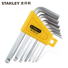 史丹利（STANLEY）7件套英制短柄球头内六角扳手 94-552-23六棱内六方螺丝刀L型扳手