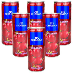芭提娅泰国进口芭提娅CHABAA 红葡萄果汁饮料230ml*6芭提雅（恰芭）果汁 芭提娅红葡萄6罐