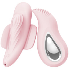 密室恋人（seroom lover） 女性穿戴按摩跳蛋百乐隐形卫生巾式双震分体无线遥控充电成人用品 粉红色