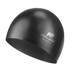海娜斯顿男女士泳帽硅胶防水专业装备儿童游泳帽佩戴舒适纯色竞速泳帽 黑色SH-101