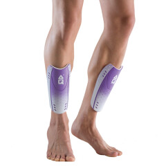 AQ 美国足球护腿板运动护板插板 儿童护小腿板足球 护具61682 S61682(紫色无绑带) XS身高(100-120cm)
