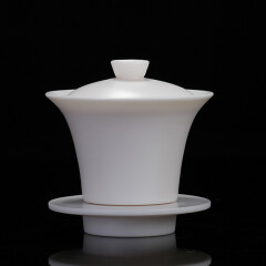 贰号（ERHAO） 贰号陈清宜手工德化白瓷盖碗茶壶手工小号三才白色泡茶碗 未上釉款