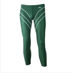 英发（YINGFA）男士泳裤 专业竞赛半身长腿游泳裤9707 绿色 XXL