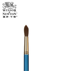温莎牛顿 混合貂毛圆头水彩笔 画家专用水彩笔水粉画笔套装 圆头12号单支 较大画笔