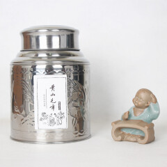 杨头奇文黄山毛峰茶叶2025年新茶明前春茶绿茶罐装高山绿茶手工采摘碳火炒 250g不锈钢桶装