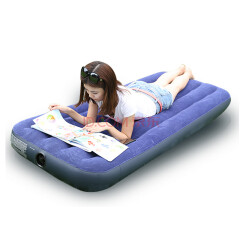 INTEX充气床垫单人气垫床双人充气床加厚充气垫便携床 充气床垫+家用电泵 99*191*22CM