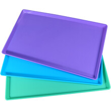 现货 彩色宠物托盘加厚塑料托盘狗笼子兔笼宠物尿盆底盘尿盘托粪盘托盘 蓝色卷边89*59 蓝色卷边58*42厘米