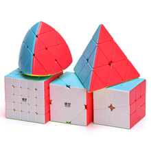 奇艺 启征S五阶魔方 实色免贴纸竞速5阶磨砂无痕 有教程 益智玩具 五阶+粽子+金字塔+斜转+SQ1
