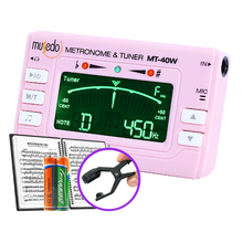 小天使 MT40W长笛/萨克斯/小号/笛子调音器 管乐专用校音器节拍器 【98折】MT40W粉+乐谱文件夹