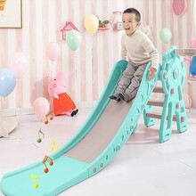 家用滑滑梯儿童室内秋千加高侧板儿童滑梯组合可搭配围栏篮球架户外玩具婴儿宝宝游乐园场地设备幼儿 蓝色摩天轮滑梯音乐款