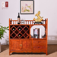 比艺 红木家具非洲花梨（学名：刺猬紫檀）新中式餐边柜多功能茶水柜餐厅边柜实木酒柜橱碗柜储物柜 餐边柜尺寸：105*36*101（cm）