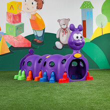 小精灵钻洞玩具幼儿园小型室外毛毛虫钻圈山洞室内时光爬行隧道 毛毛虫隧道