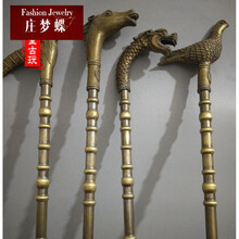 庄梦蝶 纯铜拐杖 龙头拐杖 鸽子拐杖 马头拐杖 生肖拐杖 摆件老人拐杖 龙头