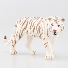 儿童玩具野生动物模型非洲草原猛兽西伯利亚虎黄老虎白老虎 白公虎