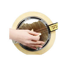 米囹 秦琴三弦琴洋声朗鸣圆形秦琴广东戏剧腰型蛇皮三弦琴老人乐器 海蛇皮秦琴+琴袋+琴弦+拨片