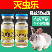 伊维菌素注射液兔药兔子药治疗兔子疥螨耳螨皮肤病螨虫杀虫药 2瓶(兔子专用长效驱虫药)