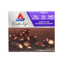 Atkins阿特金斯 塑身营养蛋白棒 运动健身增肌代餐饱腹补充能量蛋白质低脂低卡健身零食 巧克力杏仁 5包 28克/包