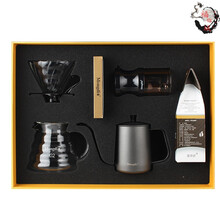 磨豆机法压壶套装法式滤压咖啡壶咖啡豆研磨机家用礼盒装福临城 品鉴级B套礼盒 磨豆机+滤杯+云朵壶+手冲壶+滤纸
