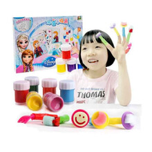 迪士尼  冰雪奇缘彩沙画套装女孩手工制作绘画玩具10色儿童彩砂 手指画
