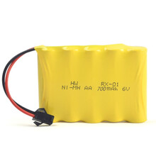 高倍率大容量儿童玩具车遥控汽车赛车充电电池组3.6V4.8V6V7.2V玩具车充电器配件 6V700mah（SM接口 五节并排）