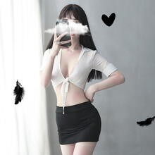 品贤 情趣内衣 女士 OL秘书诱惑透视装 露胸包臀裙 制服诱惑 情趣紧身夜店装女士